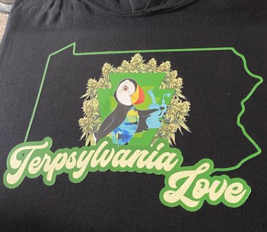 "Terpsylvania Love" black hooded-sweatshirt